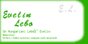 evelin lebo business card